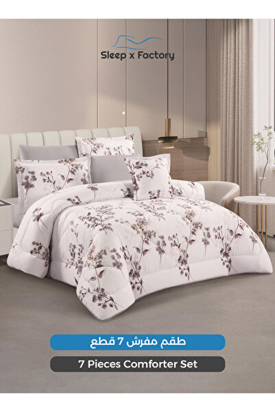 Sleep x Factory 7-Piece Premium Microfiber Comforter Set – Fits King Beds Siz...