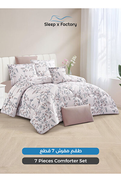Sleep x Factory 7-Piece Premium Microfiber Comforter Set – Fits King Beds Siz...
