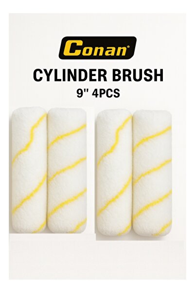 CONAN Set of 4 Cylinder Brush Rollers – Model COCB00102 – 9" Paint Roller Sle...