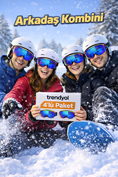 GLASWEN 4 Pcs Ski Goggles Mirrored Rainbow Replaceable Glass Antifog Glasses ...