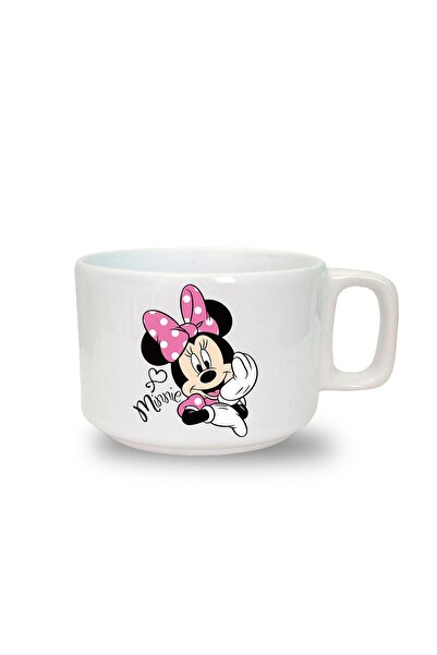 MAĞAZA DEPOM Minnie Baskılı Seramik Beyaz Kahve Kupası