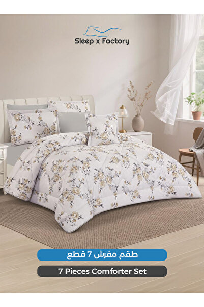 Sleep x Factory 7-Piece Premium Microfiber Comforter Set – Fits King Beds Siz...
