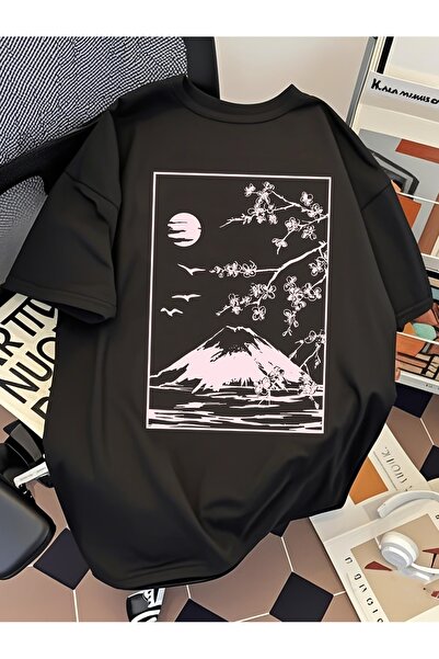 uyguntarz Unisex-T-Shirt mit Bergmotiv-Print