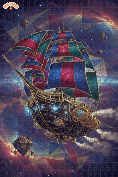 Teona Ahşap لغز خشبي مؤطر بطبقتين بمظهر سفينة فضاء غامضة ومشهد مائي 500 قطعة ...