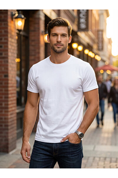 Shine Stone Men's Comfortable Fit Crew Neck T-Shirt