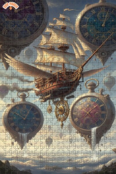 Teona Ahşap لغز خشبي فني على طراز ستيمبانك بتصميم طائرة متحركة للسفر عبر الزم...