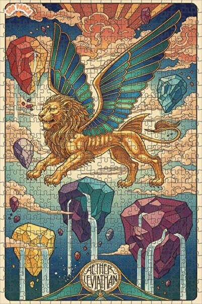 Teona Ahşap ألغاز خشبية بإطار مزدوج الطبقات على شكل شلالات كريستالية على شكل ...