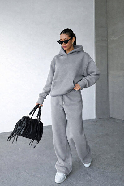 BARLİZ Women's Baggy Unisex Comfortable and Suitable for Sports Basic Tracksu...