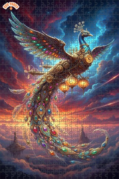 Teona Ahşap لوحة فنية مطبوعة على طراز ستيمبانك على شكل طائر الطاووس، لوحة زيت...