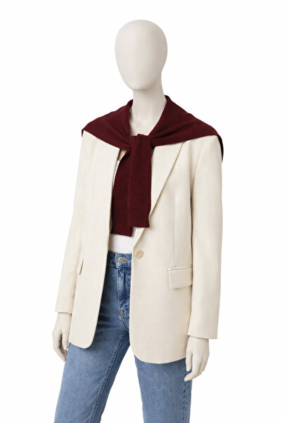 Luna BORDO KAZAK GÖRÜNÜMLÜ ŞAL