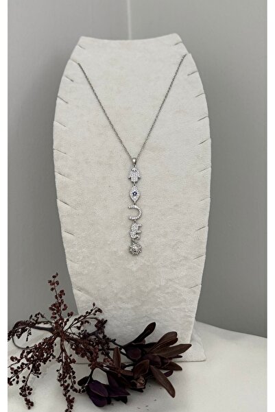 staınless steel Paslanmaz çelik gümüş kaplama zirkon taş figürlü Y kolye