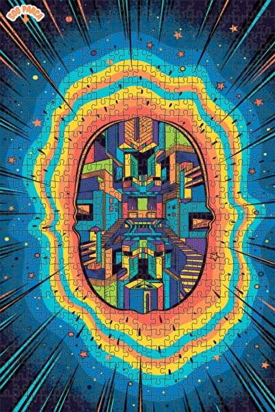 Teona Ahşap لوحة فنية خطية لمنظر مدينة الكافادا، طباعة فنية، لغز خشبي مؤطر بط...