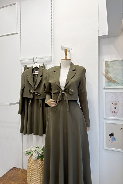 Faya Boutique Çağla Yeşili Ceketli Noire Takım