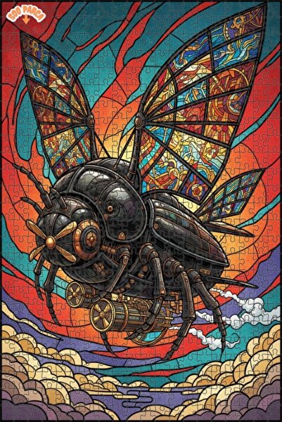 Teona Ahşap لغز خشبي بإطار مزدوج الطبقات بتصميم فني على طراز ستيمبانك 500 قطع...