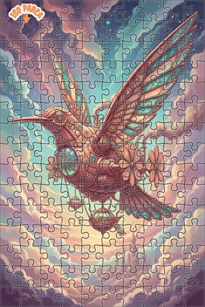 Teona Ahşap لغز خشبي على شكل طائر بأجنحة بخارية طائرة 150 قطعة 20x30