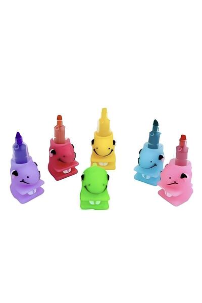 Edi Antik 6 Pieces 5 Colors Highlighter Dinosaur Pen. Zero Unused 5 Colors 6 Pieces Highlighter Pen.