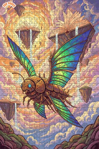 Teona Ahşap لغز خشبي مؤطر من طابقين بتصميم الفراشة الميكانيكية من سلسلة الكتب...