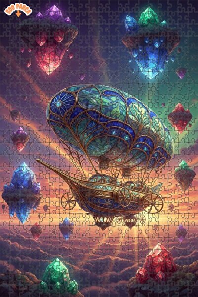 Teona Ahşap لغز خشبي رائع على شكل مدينة كريستالية مع طباعة رقمية، 500 قطعة، 5...