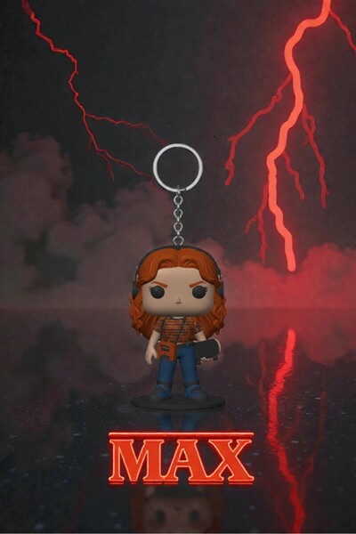 Lades Stranger Things Funko Pop Figure Keychain – Max V2 Collectible Key Orna...