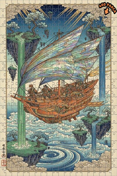 Teona Ahşap لغز خشبي مؤطر ذو طابقين بتصميم الساموراي الطائرين بتأثيرات الألوا...