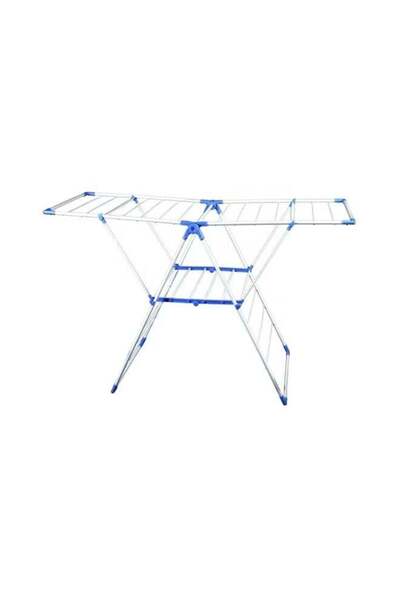 Generic Foldable Clothes Drying Rack – White & Blue, 150x104x60cm | Space-Sav...