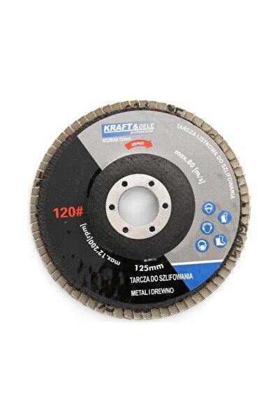 Kraft&dele Disc abraziv lamelar de 125 mm, granulație P80, KD967,