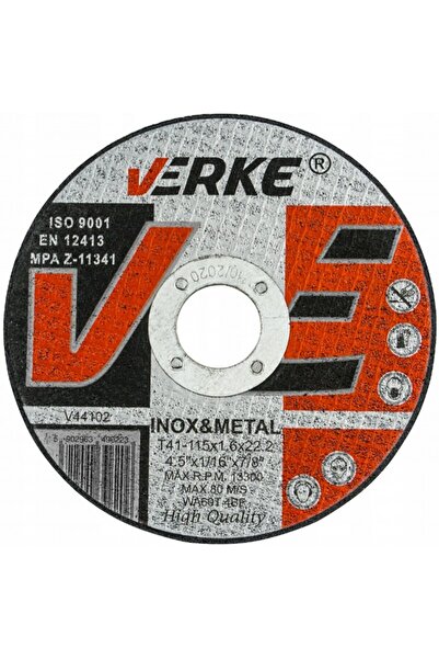 VERKE Disc de tăiere metalic, 115 mm, V44102,