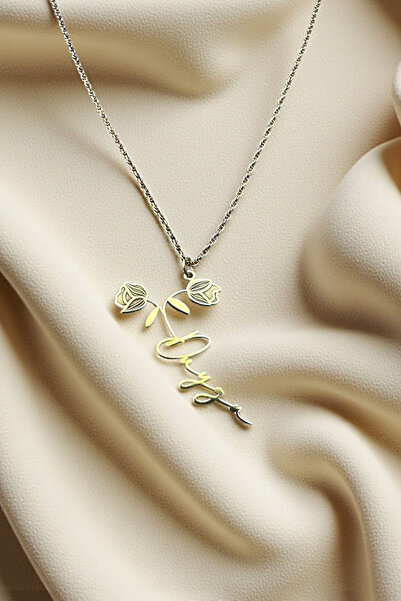 Mualla Collection 925 Ayar Gümüş Üzeri Altın Kaplama Kişiye Özel İsimli Çift ...