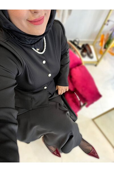 BY ÖZLEM KURU Scuba Etekli Takım Siyah