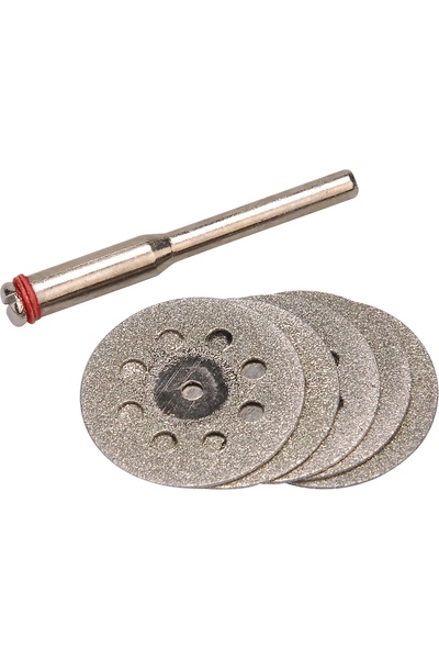 EXTOL CRAFT Diamond discs, set of 6, 73421, 22 mm, 3.2 mm