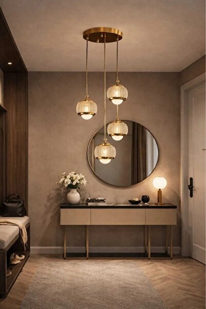 CanAydınlatma 4'Lü Damla Sarkıt 3 Renk LED Modern Avize