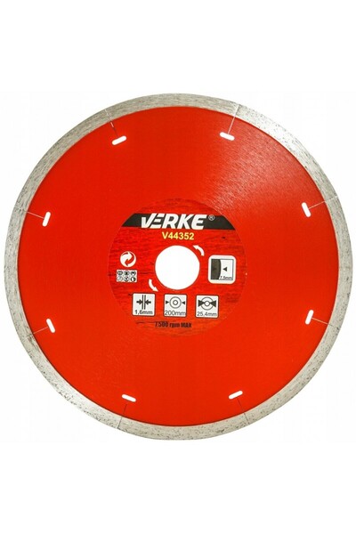 VERKE Diamond disc, concrete 200x25.4x1.6 mm, Verke, V44352