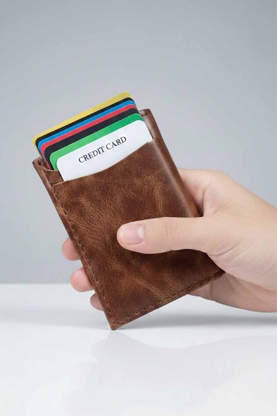 vynor atelier Card Holder Wallet with Mechanism