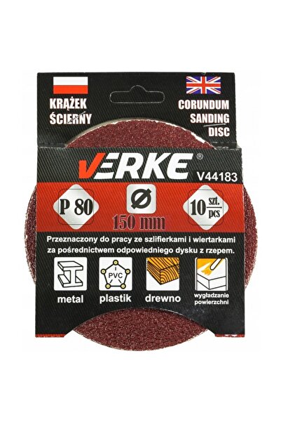 VERKE Set of 10 textile discs, abrasive cloth, V44183,