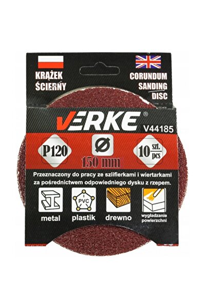 VERKE Set of 10 textile abrasive discs, Verke, V44185