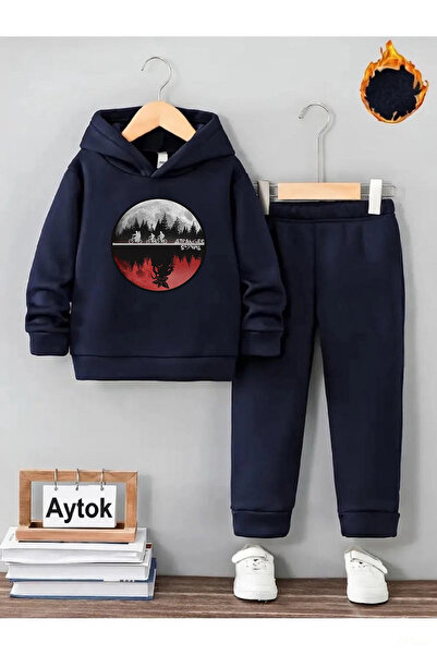 aytok tekstil Cotton Winter Girls Boys Children Tracksuit Set 5 6 7 8 9 10 11...