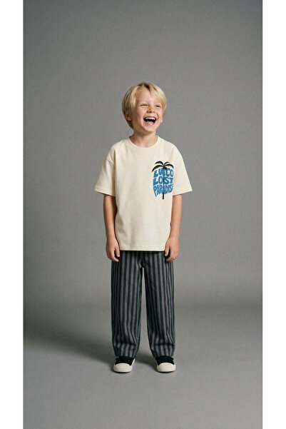 Monila Boy's Printed Cotton Jogger Pants Altüst Set