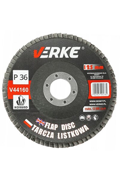 VERKE Metal and wood sanding disc, 125mm P36, V44160,