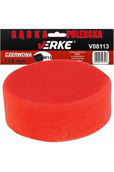 VERKE Polishing sponge, 150mm red, Verke, V08113