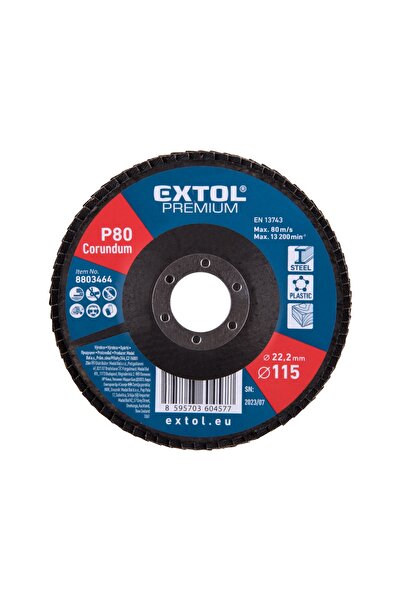 Extol Premium Disc abraziv din corindon, EXTOL PREMIUM, 8803464, O115mm, P80
