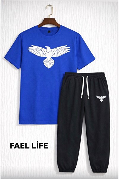 FAEL LİFE بدلة رياضية وتي شيرت واسعة للبنات/الصبيان مع طباعة كوزجون