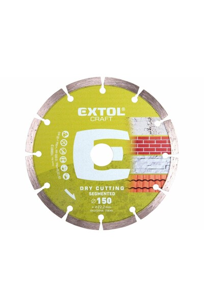 EXTOL CRAFT Segmented and diamond cutting disc, Extol Craft, dry cutting, 150...