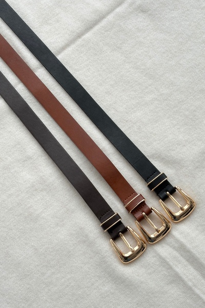 keisy مجموعة أحزمة نسائية بإبزيم ذهبي من لايدا مكونة من 3 قطع