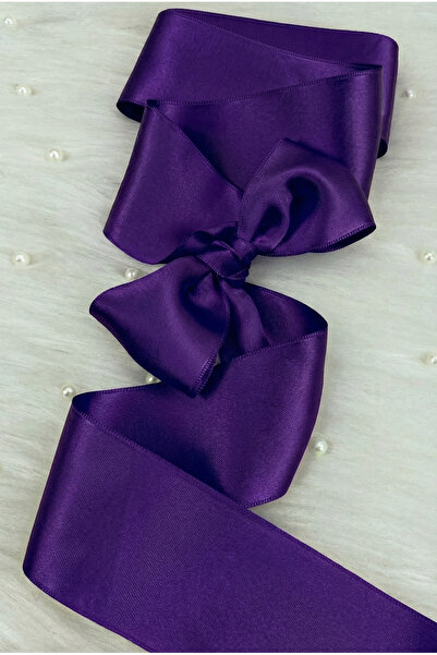 ZEYMERADE 6 см лилава двустранна сатенена панделка, 10 метра, опаковане на по...