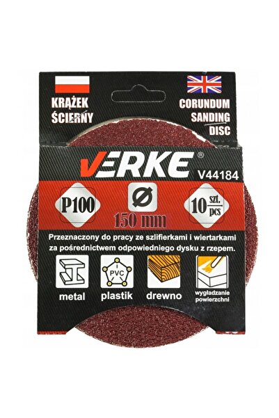 VERKE Set of 10 textile abrasive discs, Verke, V44184