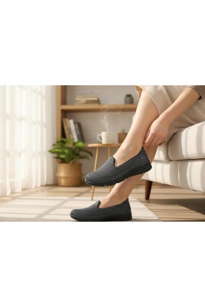BAYRAMOĞLU KUNDURA Byk 0020 Women's Ballerinas Memory Foam Orthopedic Soft Sole Daily Walking Sports Mother Shoes