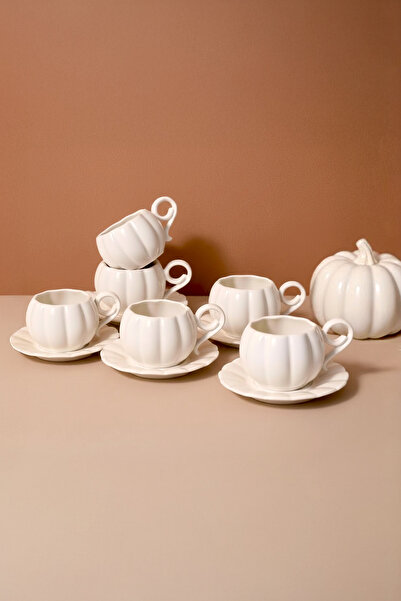 Kitchen Life Pumpkin Porselen 6'lı Kahve Fincanı Takımı