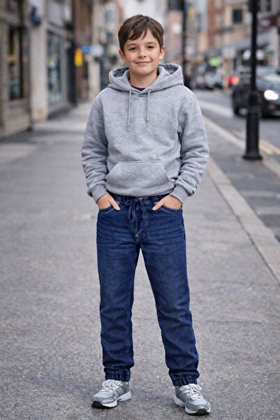 OEM Blugi Groși de Iarnă pentru Băieți – Model Călduros, cu Elastic la talie ...