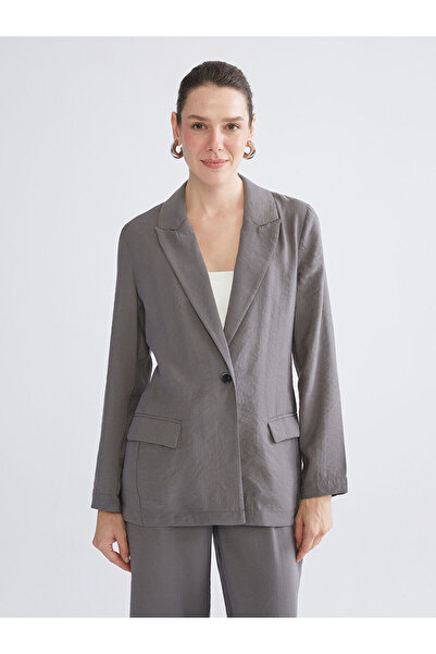 LC Waikiki Antrasit Modal Karışımlı Kadın Blazer Ceket