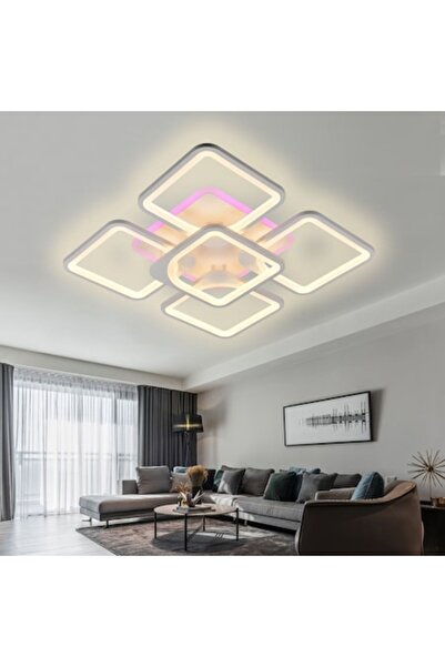 trandafi led Square LED Chandelier with Remote Control